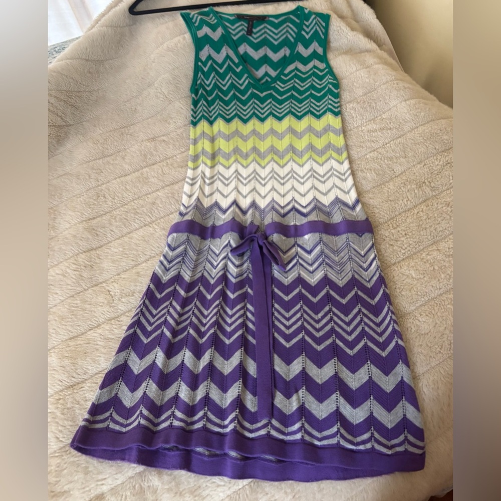 BCBG Max Azria chevron knit tennis dress XS